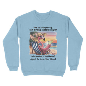 Funny Sarcastic Flamingo Quote Sweater - Personalized "The Queen" Gift for Women - FlamingoAholic