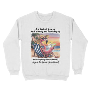 Funny Sarcastic Flamingo Quote Sweater - Personalized "The Queen" Gift for Women - FlamingoAholic