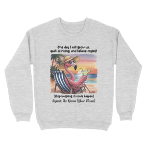 Funny Sarcastic Flamingo Quote Sweater - Personalized "The Queen" Gift for Women - FlamingoAholic