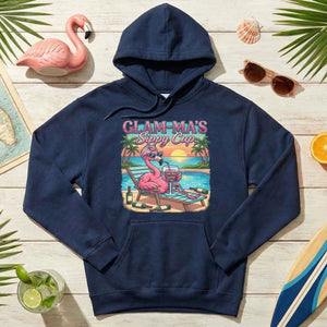 Glamorous "Glam - Ma's Sippy Cup" Flamingo T-Shirt - Funny Tropical Vacation Gift - FlamingoAholic