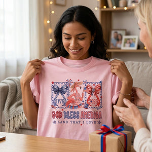 God Bless America Land That I Love Flamingo July 4th Shirt - FlamingoAholic