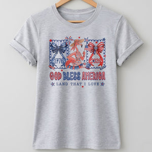 God Bless America Land That I Love Flamingo July 4th Shirt - FlamingoAholic