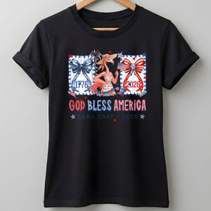 God Bless America Land That I Love Flamingo July 4th Shirt - FlamingoAholic