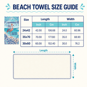 Grammingo Flamingo Beach Towel for Grandma, Funny Grandma Beach Towel, Coastal Flamingo Gift for Grandma, Quick Dry Pool Towel - FlamingoAholic