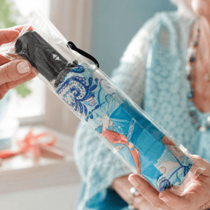 Grammingo Flamingo Umbrella for Grandma, Funny Flamingo Beach Umbrella, Coastal Gift for Grandma, Waterproof Travel Umbrella - FlamingoAholic