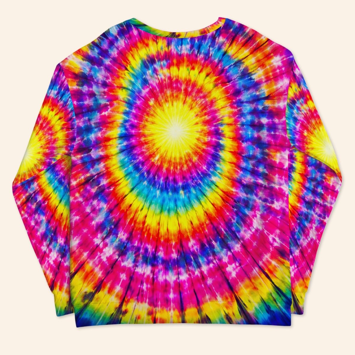 Groovy Hippie Flamingo Tie - Dye Sweatshirt - Vibrant All - Over Print Comfort - FlamingoAholic