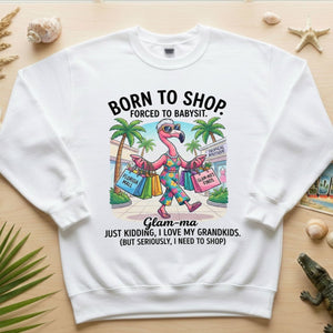 Hilarious Flamingo Glam - ma Shopping T-Shirt - Funny Grandma Gift Idea - FlamingoAholic