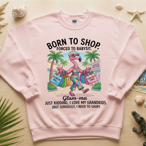 Hilarious Flamingo Glam - ma Shopping T-Shirt - Funny Grandma Gift Idea - FlamingoAholic