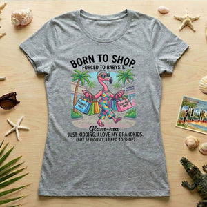 Hilarious Flamingo Glam - ma Shopping T-Shirt - Funny Grandma Gift Idea - FlamingoAholic