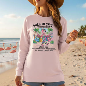 Hilarious Flamingo Glam - ma Shopping T-Shirt - Funny Grandma Gift Idea - FlamingoAholic