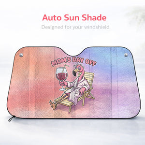 Hilarious Flamingo "Mom's Day Off" Car Sun Shade - Premium Auto Windshield Protector Gift - FlamingoAholic