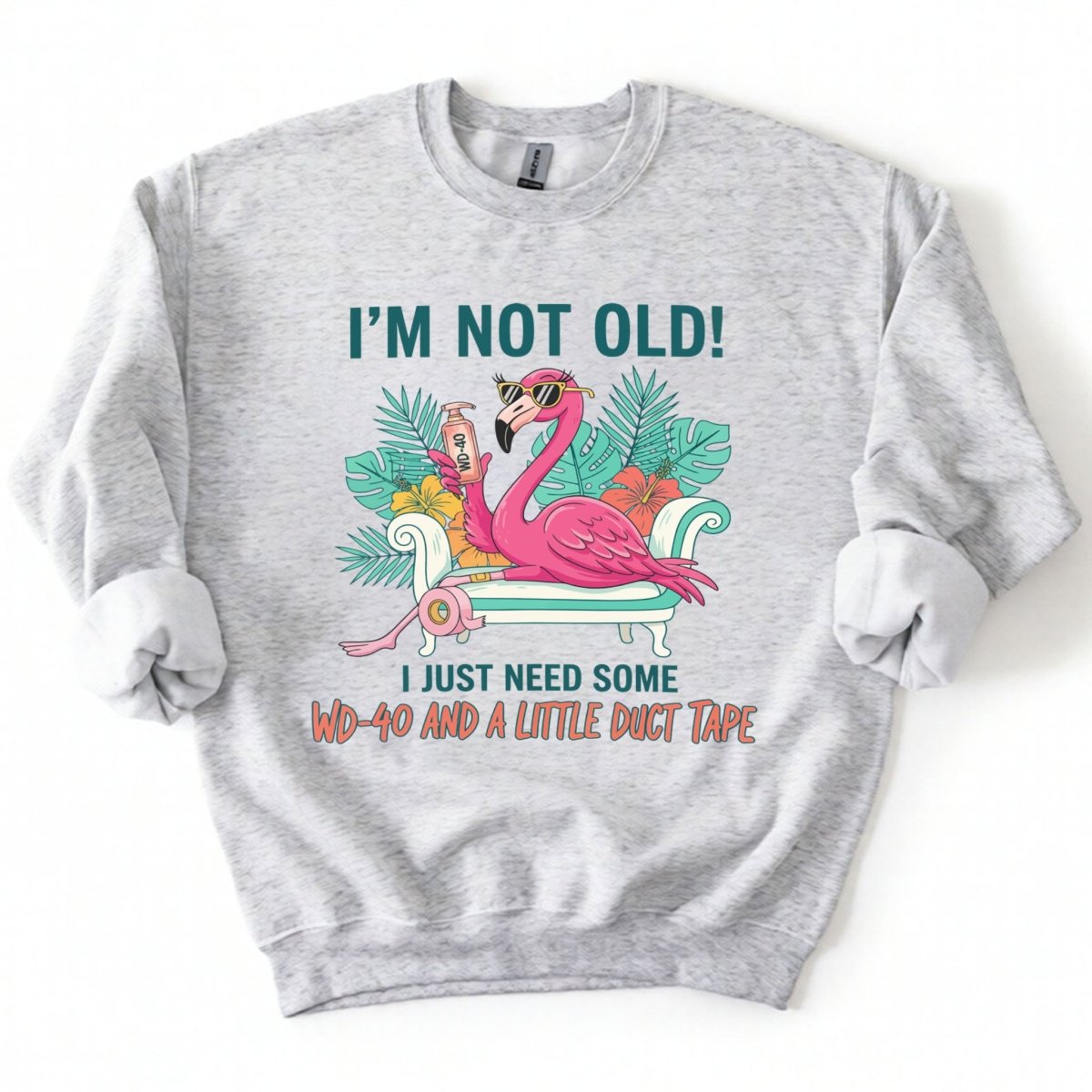 Hilarious Flamingo Quote T-Shirt - I'm Not Old WD - 40 Funny Graphic Tee for Women - FlamingoAholic