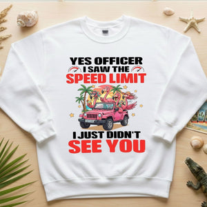 Hilarious Flamingo Speeding T-Shirt - Sarcastic Tropical Jeep Graphic Tee - FlamingoAholic