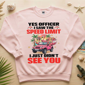 Hilarious Flamingo Speeding T-Shirt - Sarcastic Tropical Jeep Graphic Tee - FlamingoAholic