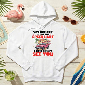 Hilarious Flamingo Speeding T-Shirt - Sarcastic Tropical Jeep Graphic Tee - FlamingoAholic
