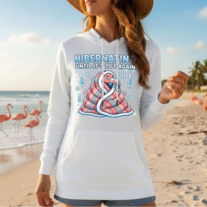 Hilarious Hibernating Flamingo Shirt - Waiting for 70°F Weather Again - FlamingoAholic