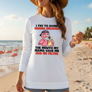 Hilarious "No Filter" Flamingo T-Shirt for Women - Sarcastic Quote Drama Tee - FlamingoAholic