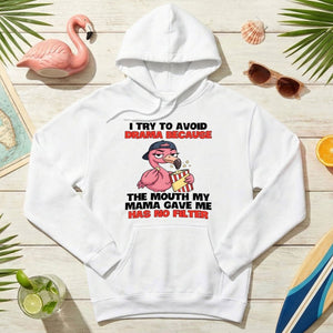 Hilarious "No Filter" Flamingo T-Shirt for Women - Sarcastic Quote Drama Tee - FlamingoAholic