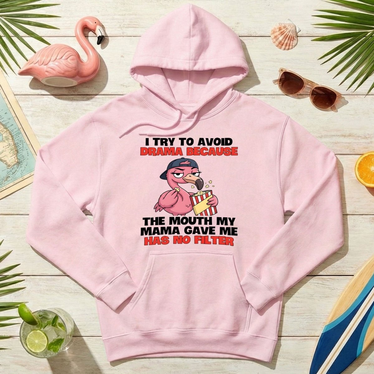 Hilarious "No Filter" Flamingo T-Shirt for Women - Sarcastic Quote Drama Tee - FlamingoAholic