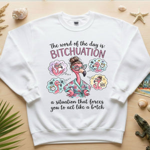 Hilarious Sassy Flamingo 'Bitchuation' Shirt - Funny Quote Gift for Strong Women - FlamingoAholic