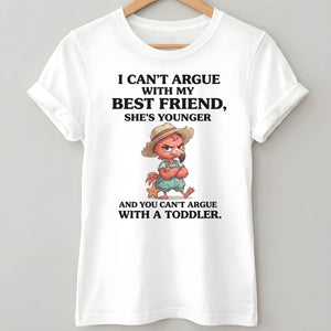 I Can't Argue With My Best Friend She's Younger Toddler Flamingo Shirt - FlamingoAholic