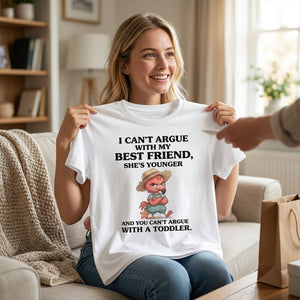 I Can't Argue With My Best Friend She's Younger Toddler Flamingo Shirt - FlamingoAholic