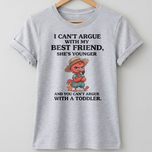 I Can't Argue With My Best Friend She's Younger Toddler Flamingo Shirt - FlamingoAholic