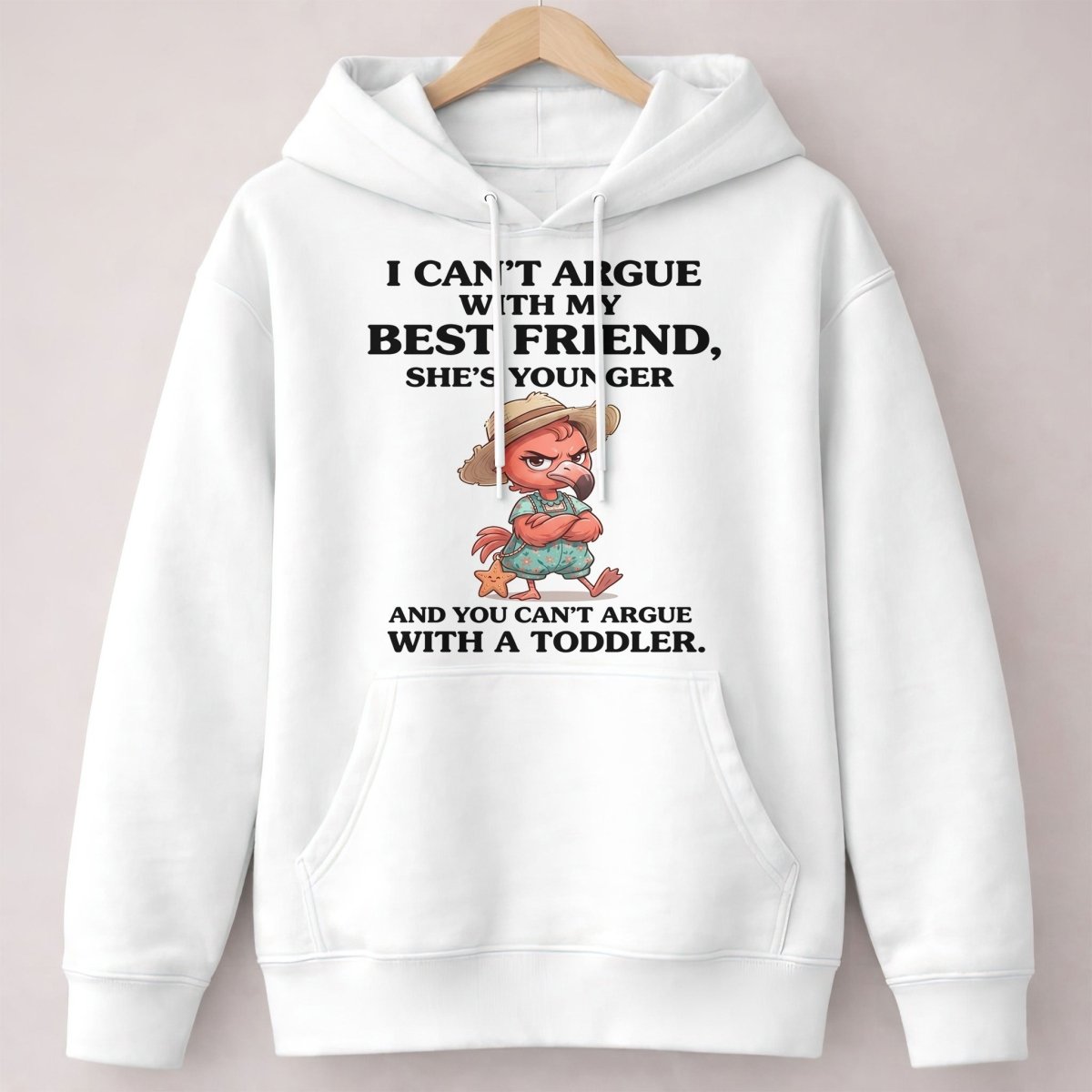 I Can't Argue With My Best Friend She's Younger Toddler Flamingo Shirt - FlamingoAholic