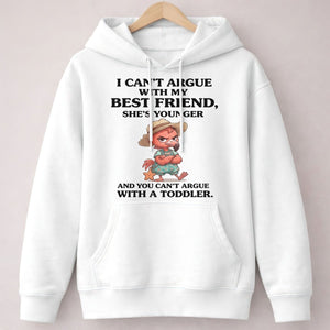 I Can't Argue With My Best Friend She's Younger Toddler Flamingo Shirt - FlamingoAholic
