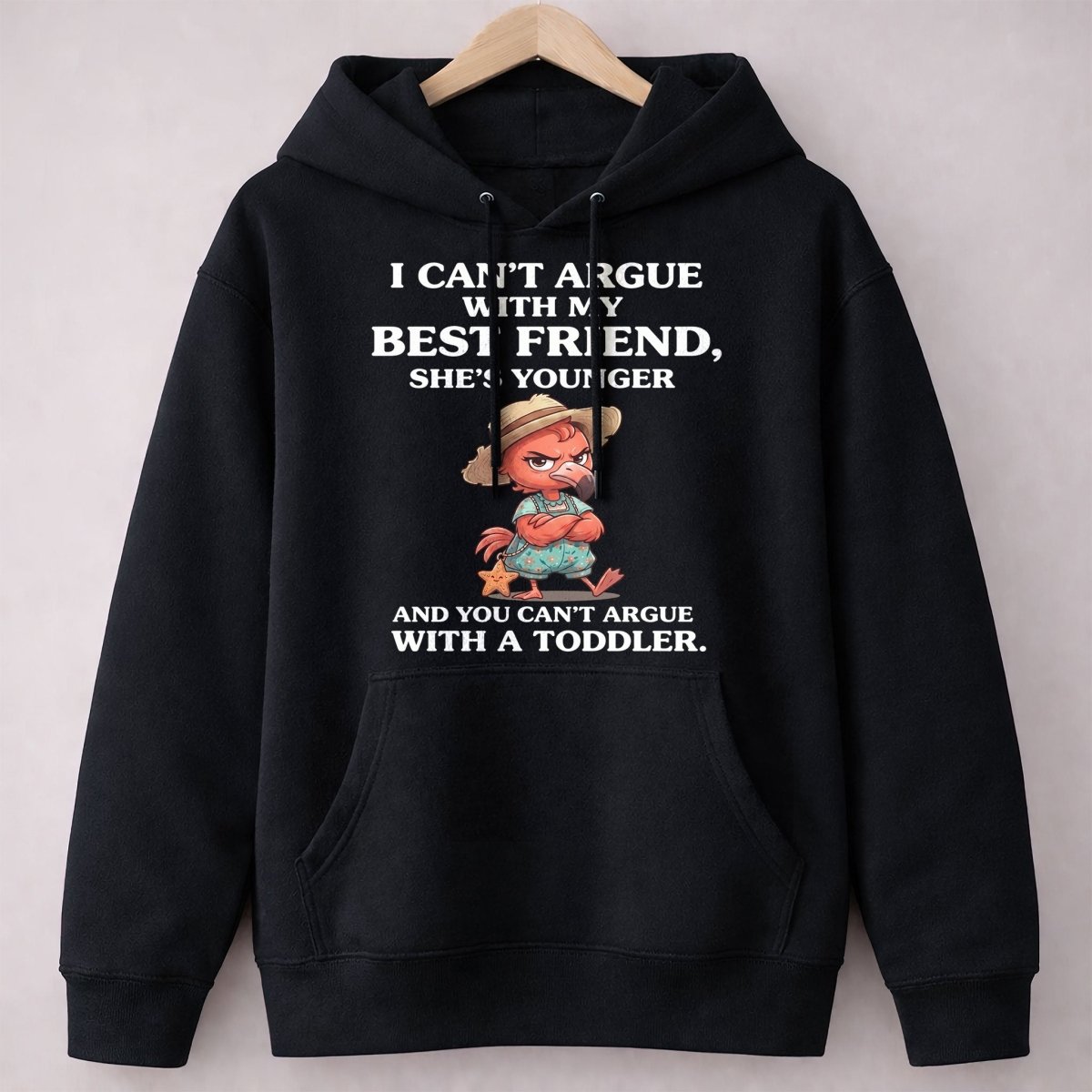 I Can't Argue With My Best Friend She's Younger Toddler Flamingo Shirt - FlamingoAholic