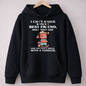 I Can't Argue With My Best Friend She's Younger Toddler Flamingo Shirt - FlamingoAholic
