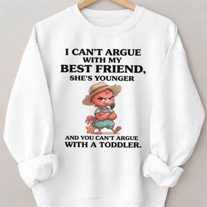 I Can't Argue With My Best Friend She's Younger Toddler Flamingo Shirt - FlamingoAholic
