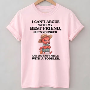 I Can't Argue With My Best Friend She's Younger Toddler Flamingo Shirt - FlamingoAholic