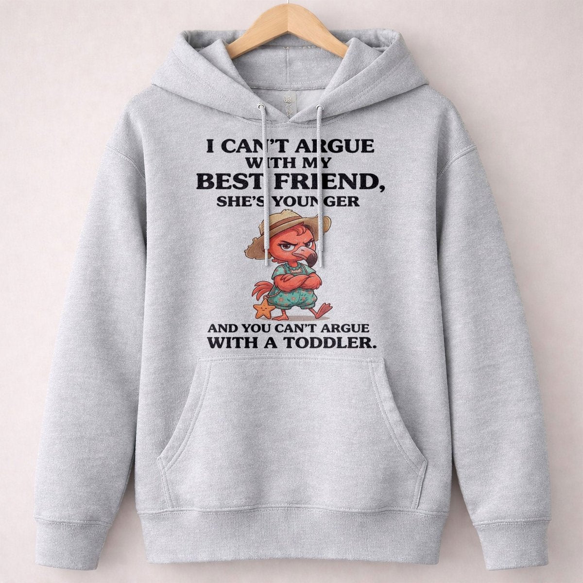 I Can't Argue With My Best Friend She's Younger Toddler Flamingo Shirt - FlamingoAholic