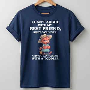 I Can't Argue With My Best Friend She's Younger Toddler Flamingo Shirt - FlamingoAholic