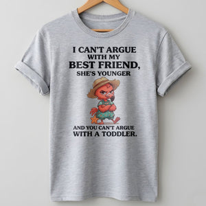 I Can't Argue With My Best Friend She's Younger Toddler Flamingo Shirt - FlamingoAholic