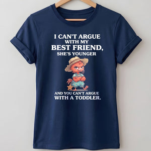 I Can't Argue With My Best Friend She's Younger Toddler Flamingo Shirt - FlamingoAholic