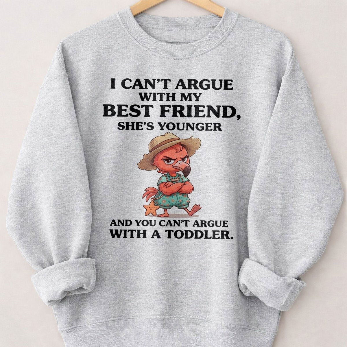 I Can't Argue With My Best Friend She's Younger Toddler Flamingo Shirt - FlamingoAholic