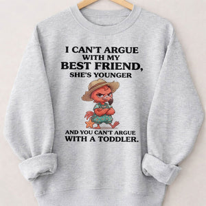 I Can't Argue With My Best Friend She's Younger Toddler Flamingo Shirt - FlamingoAholic