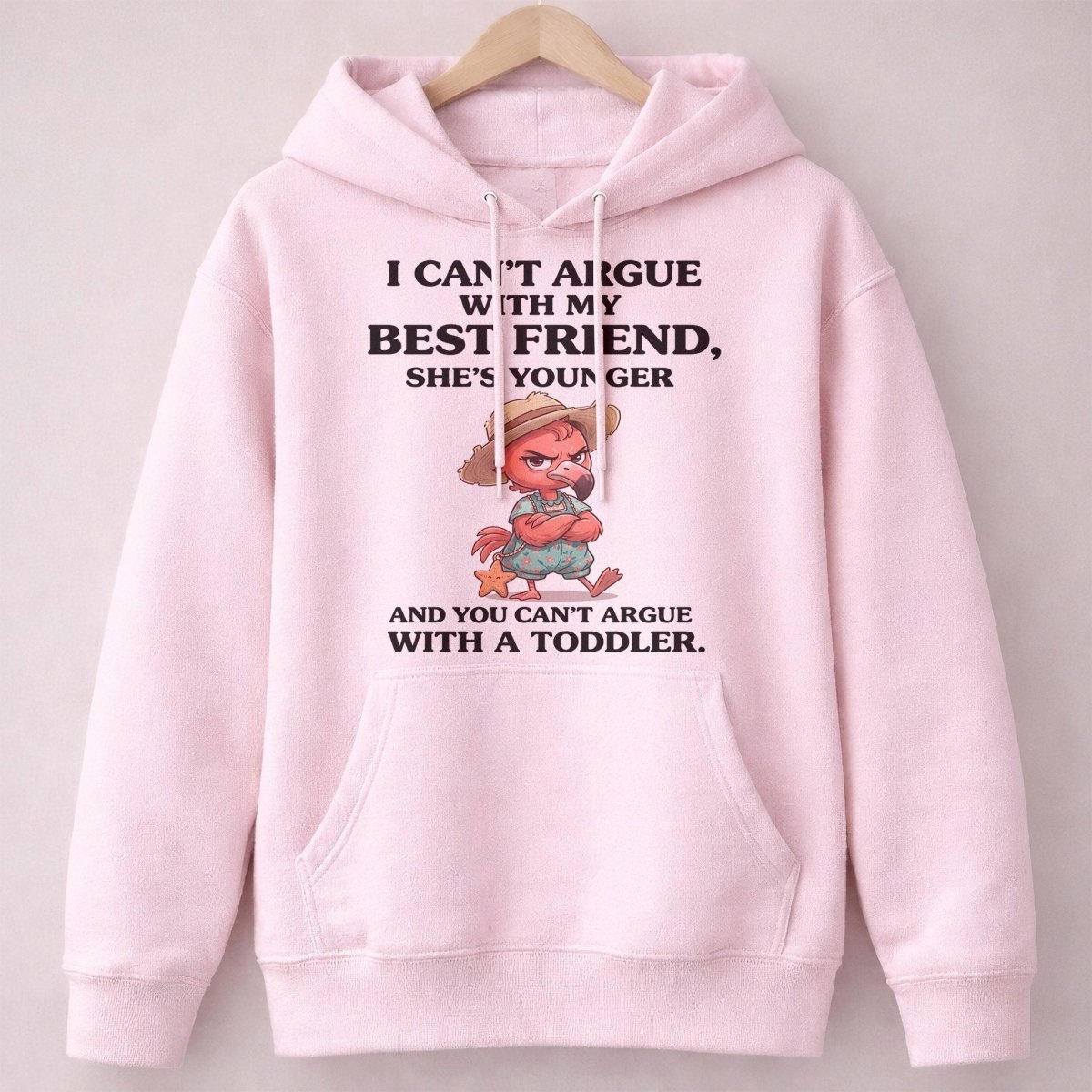 I Can't Argue With My Best Friend She's Younger Toddler Flamingo Shirt - FlamingoAholic