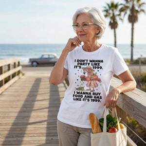I Don't Wanna Party Like It's 1999 I Wanna Buy Food And Gas Like It's 1999 Flamingo Shirt - FlamingoAholic