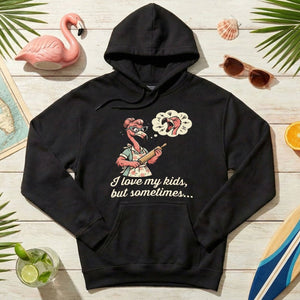 "I Love My Kids But Sometimes" Stressed Flamingo Mom T-Shirt - Funny Sarcastic Motherhood Gift - FlamingoAholic
