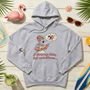 "I Love My Kids But Sometimes" Stressed Flamingo Mom T-Shirt - Funny Sarcastic Motherhood Gift - FlamingoAholic