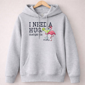 I Need A Hug Margarita Funny Flamingo Sweatshirt - Tropical Beach Vacation & Girls Trip Gift - FlamingoAholic