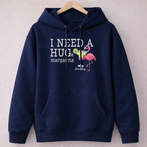 I Need A Hug Margarita Funny Flamingo Sweatshirt - Tropical Beach Vacation & Girls Trip Gift - FlamingoAholic
