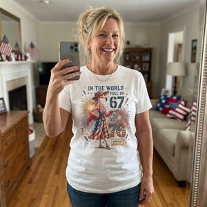 In A World Full Of 67 Be A 76 Patriotic Flamingo America 250 Shirt - FlamingoAholic