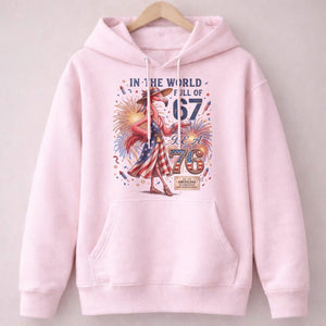 In A World Full Of 67 Be A 76 Patriotic Flamingo America 250 Shirt - FlamingoAholic