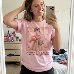 Journey of a Nation 250 Years of Exploration Flamingo Shirt - FlamingoAholic