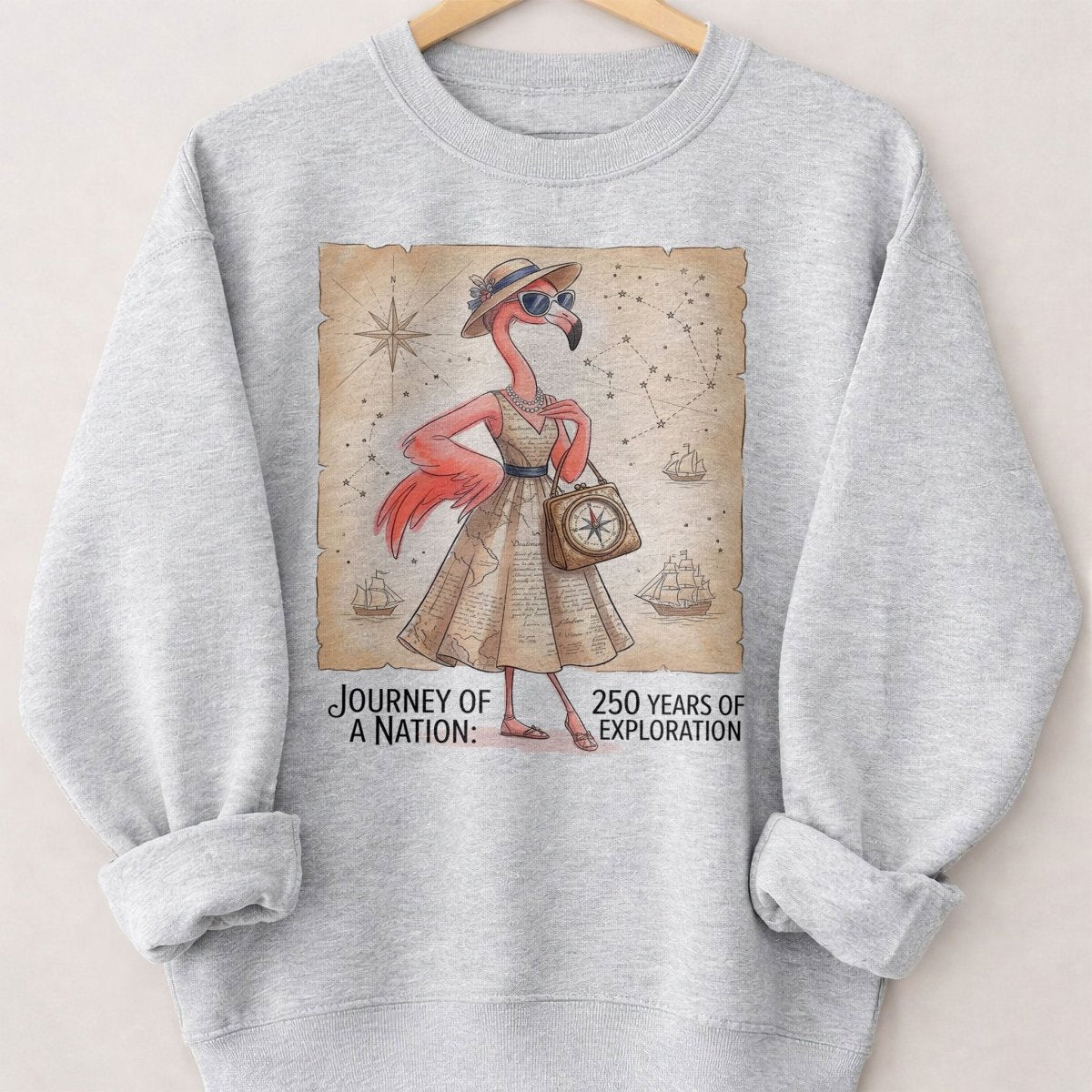 Journey of a Nation 250 Years of Exploration Flamingo Shirt - FlamingoAholic