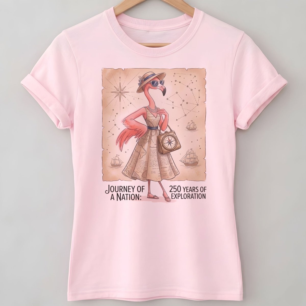 Journey of a Nation 250 Years of Exploration Flamingo Shirt - FlamingoAholic